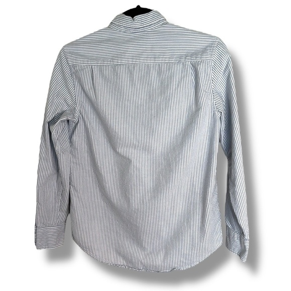 Crewcuts Boys Blue and White Stripe Button Down Shirt Size 12 - Picture 4 of 4